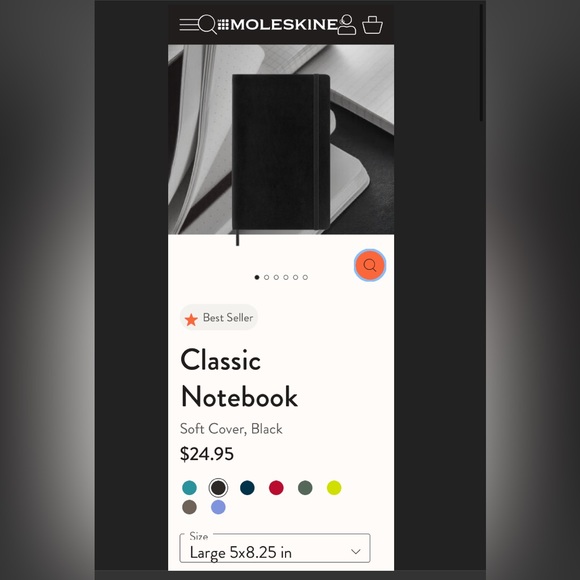 MOLESKINE Softcover Ruled Notebook, sz 8.5 x 5 - Picture 3 of 8